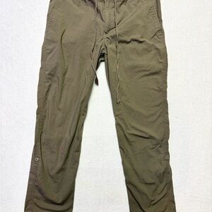 Eddie Bauer Olive Straight-Leg Drawstring Pants